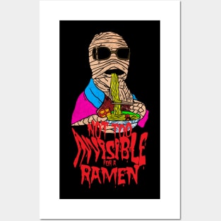 invisible man eat ramen Posters and Art